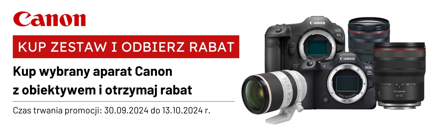 Canon | Kup wybrany aparat Canon z obiektywem i zyskaj rabat!