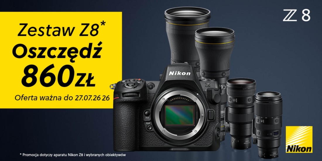 Nikon Z8 w zestawie z wybranym obiektywem 860 zł taniej!