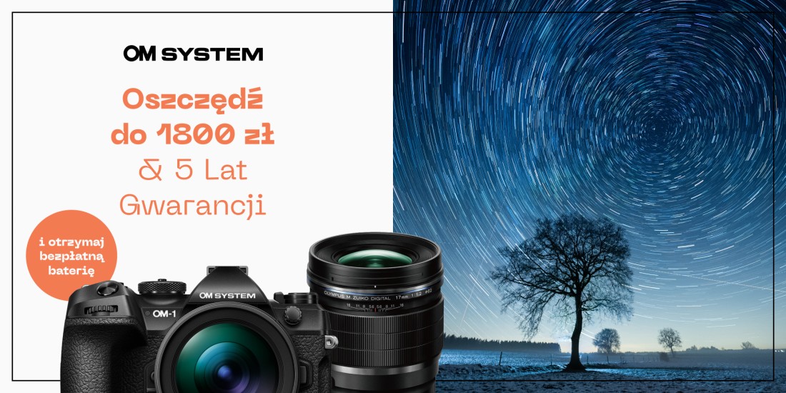 OM System | Cashback do 1800 zł, 5 lat gwarancji + dodatkowa bateria do aparatu