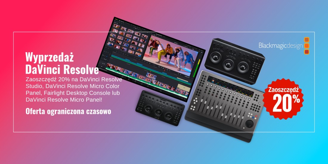 DaVinci Resolve | Wyprzedaż zaoszczędź 20%