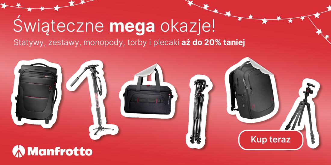 Świąteczne megaokazje Manfrotto: rabaty do 20%