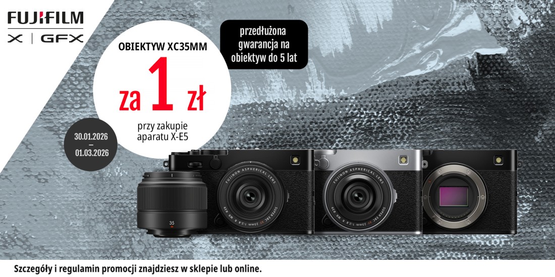 Fujifilm X-E5 + obiektyw XC 35mm F2 za 1 zł!