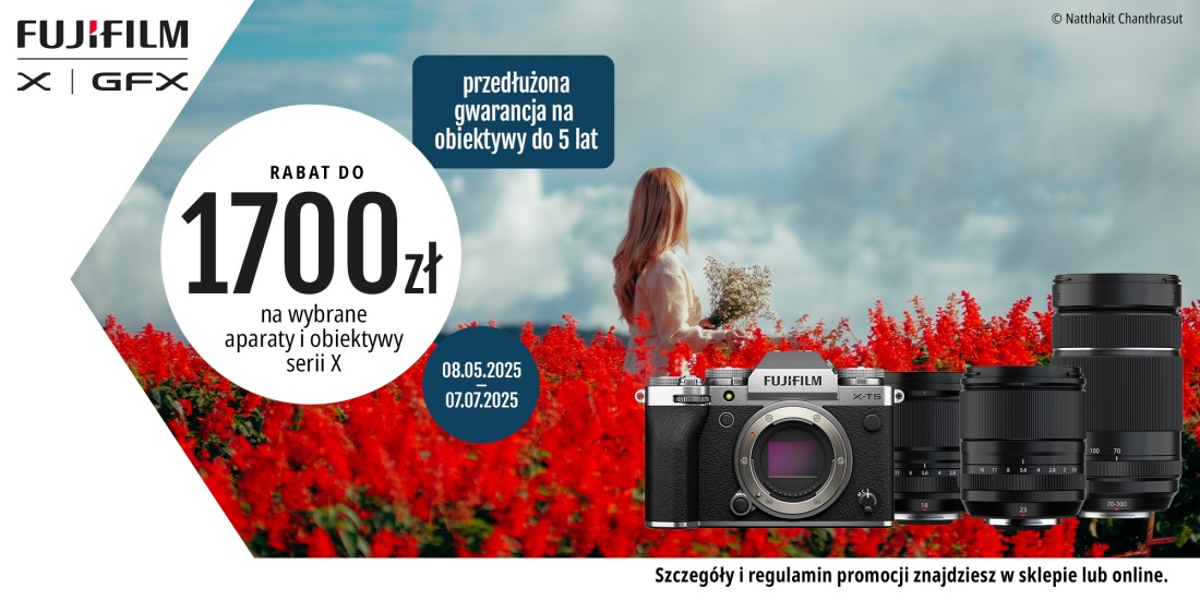 Fujifilm promocja LATO 2025 wybrane aparaty X oraz obiektyw XF do 07.07.2025