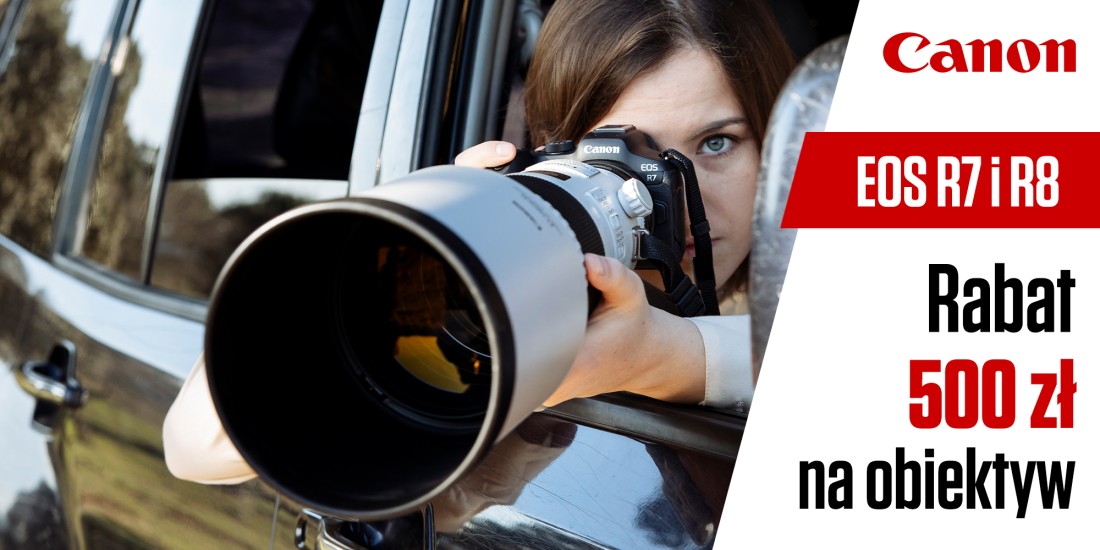 Canon EOS R7 i R8: rabat 500 zł na obiektyw RF