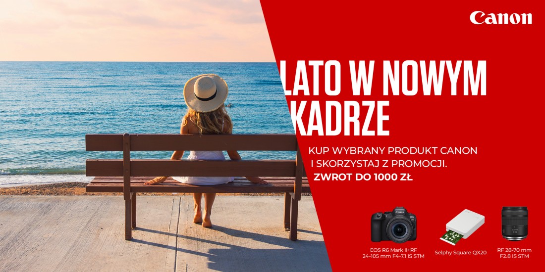 Letni cashback Canon: zwrot do 1000 zł!