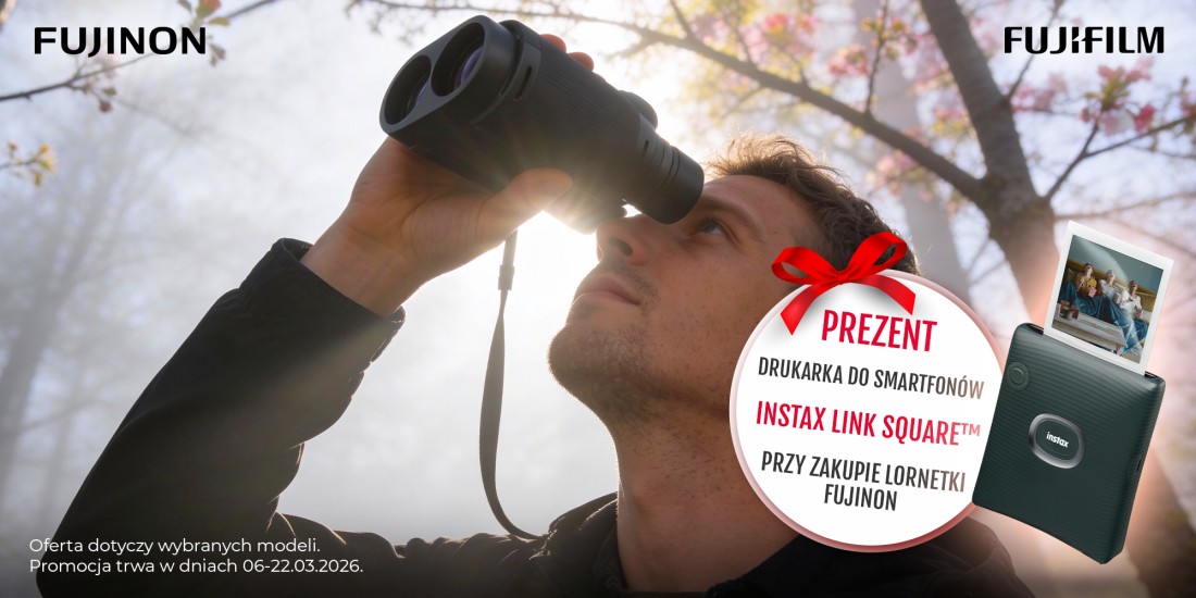 Przy zakupie lornetki Fujinon, drukarka INSTAX SQ GREEN gratis!