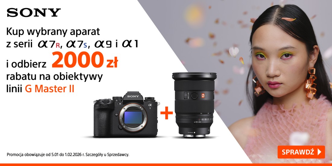 Sony | Kup aparat z serii A7RV, A7S, A9 lub A1 i odbierz rabat 2000 zł na obiektyw
