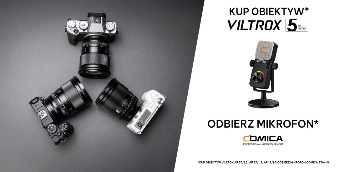 Promocja Viltrox | Kup wybrany obiektyw i odbierz mikrofon Comica gratis!
