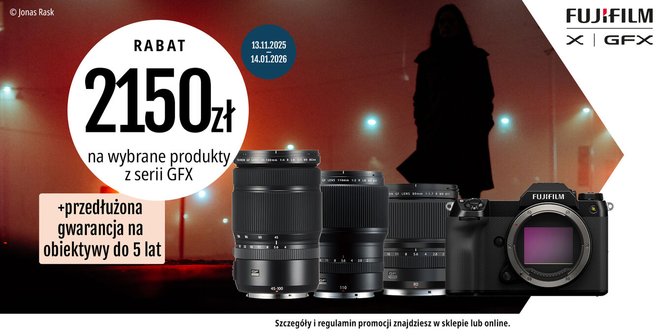 Promocja Fujifilm: wybrane produkty z serii GFX z rabatem do 2150 zł