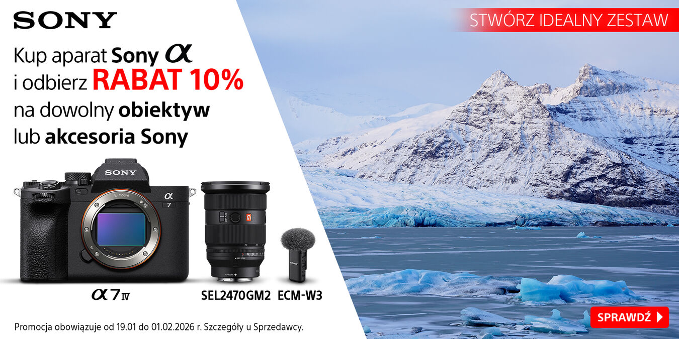 SONY| RABAT 10% na dowolne akcesorium lub obiektyw firmy SONY