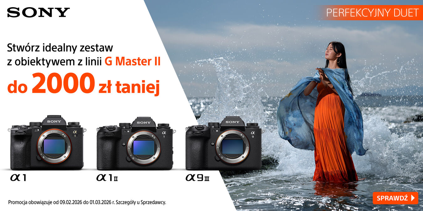 Aparat Sony A1, A1 II i A9 III w zestawie z obiektywem G Master II do 2000 zł taniej