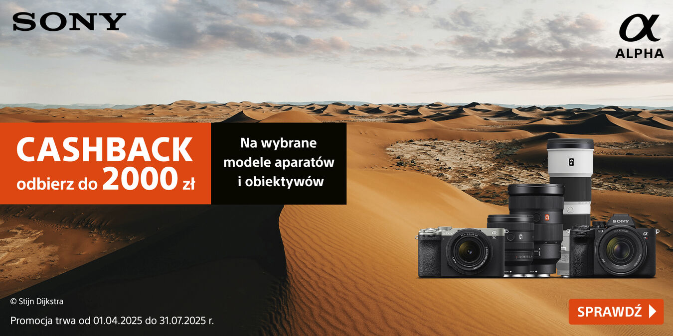 SONY| Promocja na obiektywy Sony Cashback | Odbierz do 2000 zł na wybrane aparaty i obiektywy