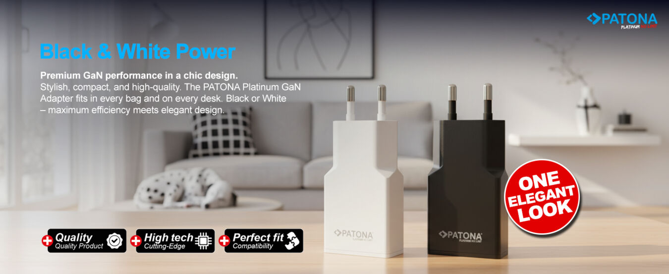 Ładowarka Patona GaN PD20W Platinum płaska 1x USB-C PD3.0 QC3.0 biała/2593