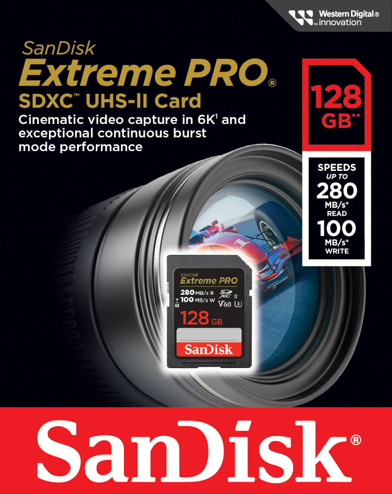 Karta pamięci SanDisk SDXC Extreme PRO 128GB (280MB/s) V60 UHS-II U3/SDSDXEP-128G-GN4IN - nowosc