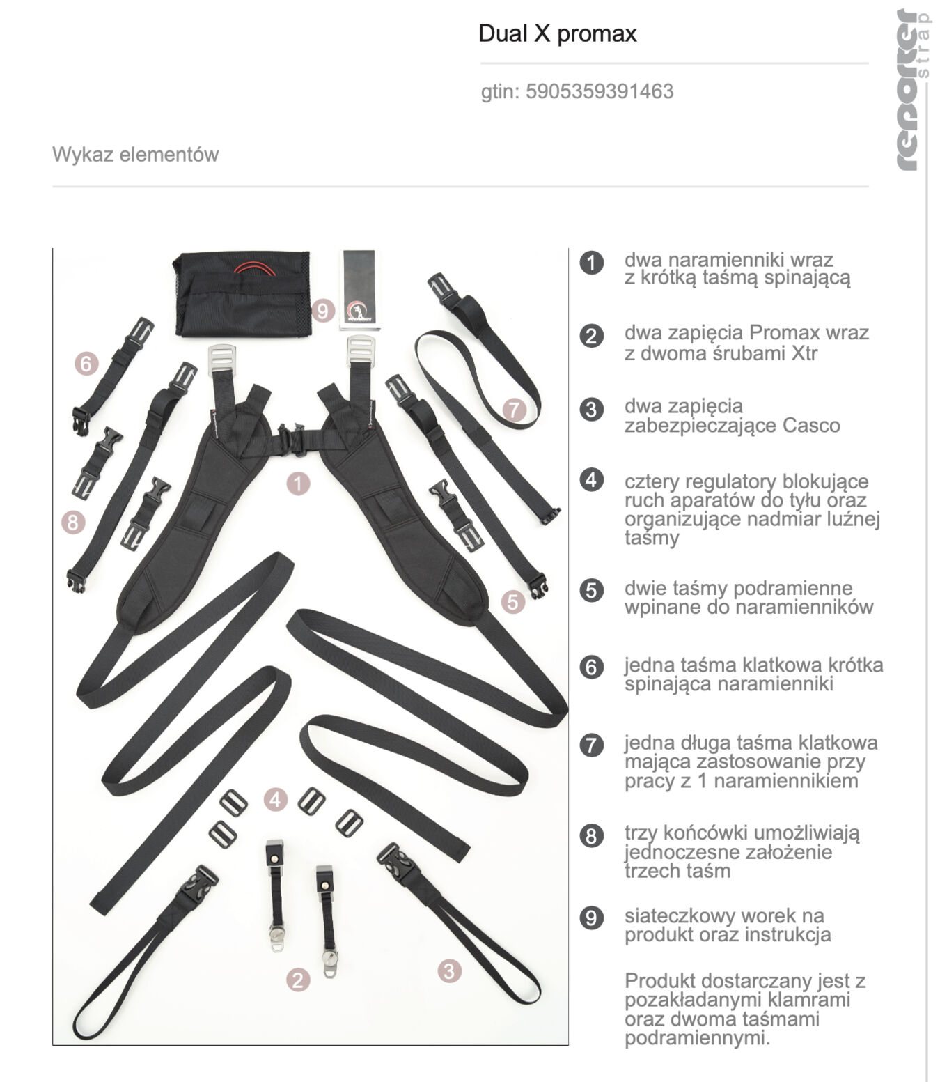 Pasek Reporter Dual X ver.5