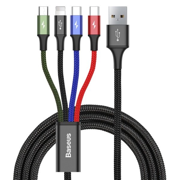 Baseus kabel USB Fast 4w1 2xUSB-C / Lightning / Micro 3,5A 1.2m (CA1T4-B01)