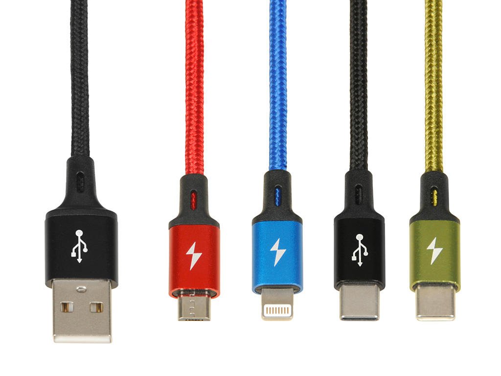 Kabel USB-C, micro-USB, Lightning