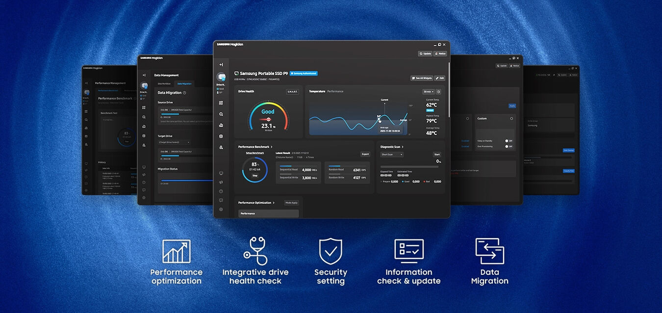 Przenośny dysk SSD Samsung P9 1TB 2TB 4TB 8TB