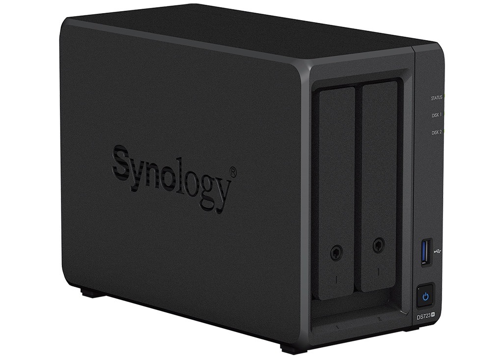 Synology Serwer NAS DS723+ 2x0HDD 2GB DDR4 AMD R1600 3,1Ghz 2x1GbE RJ45 