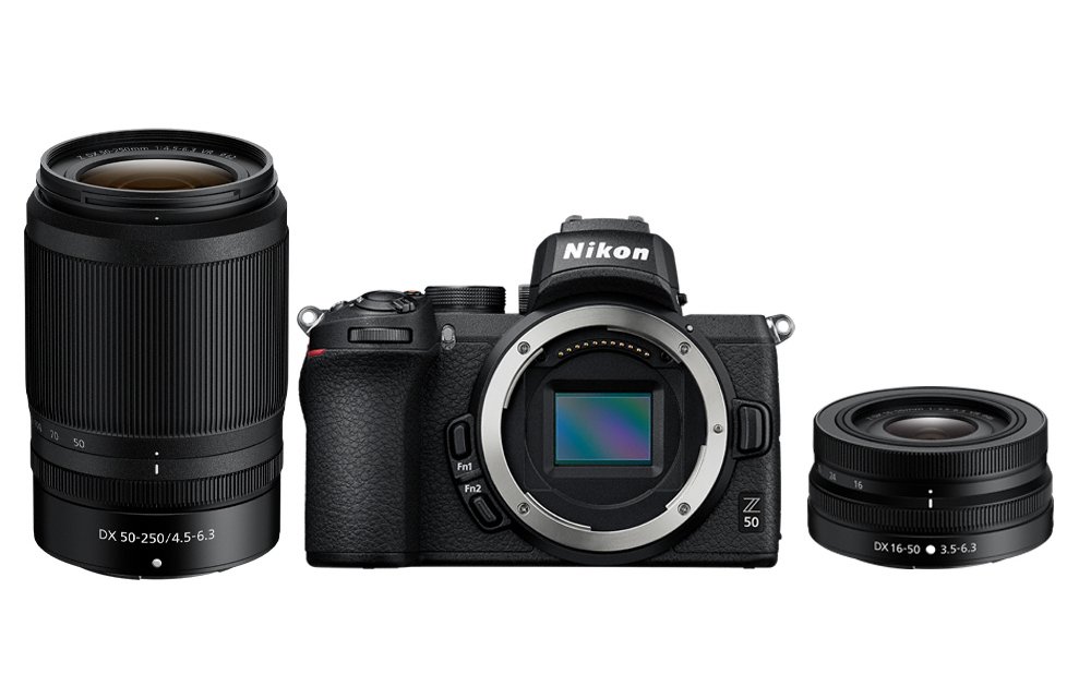 Bezlusterkowiec Nikon Z50 + Nikkor Z 16-50mm f/3.5-6.3 VR DX + Nikkor Z 50-250mm f/4.5-6.3 VR Dx