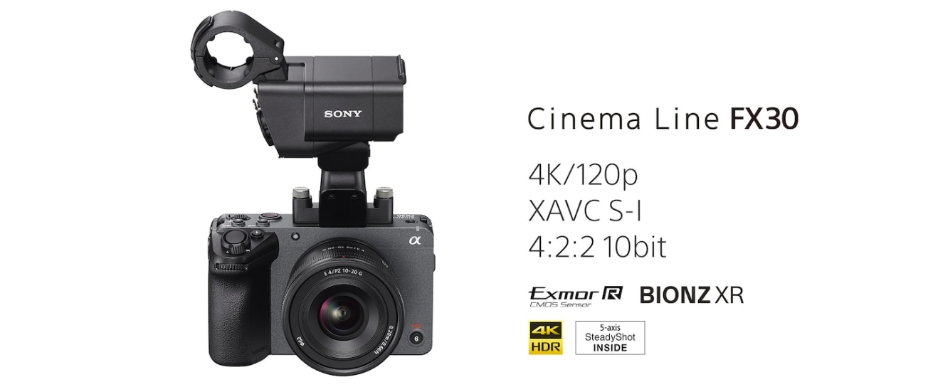 Kamera Sony FX30 + Uchwyt z modułem XLR