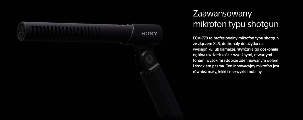 Sony mikrofon typu shotgun ECM-778 ECM778.CE7
