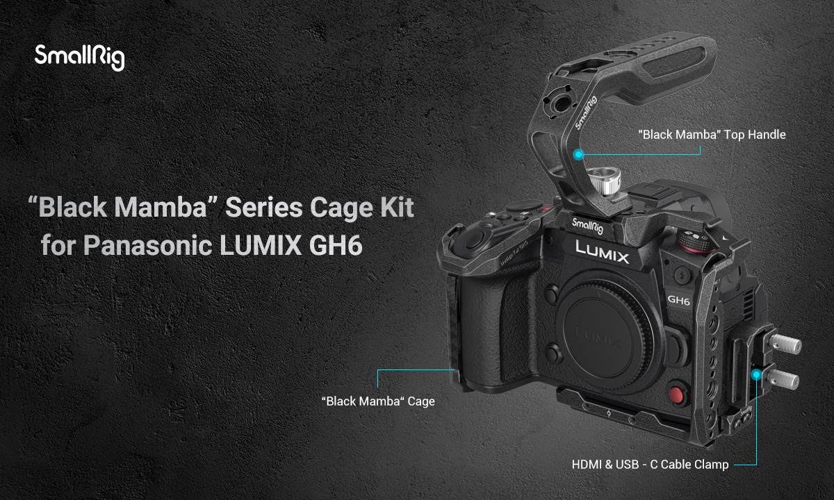 Klatka SmallRig 3441 “Black Mamba” do Panasonic Lumix GH6 - Professional Kit