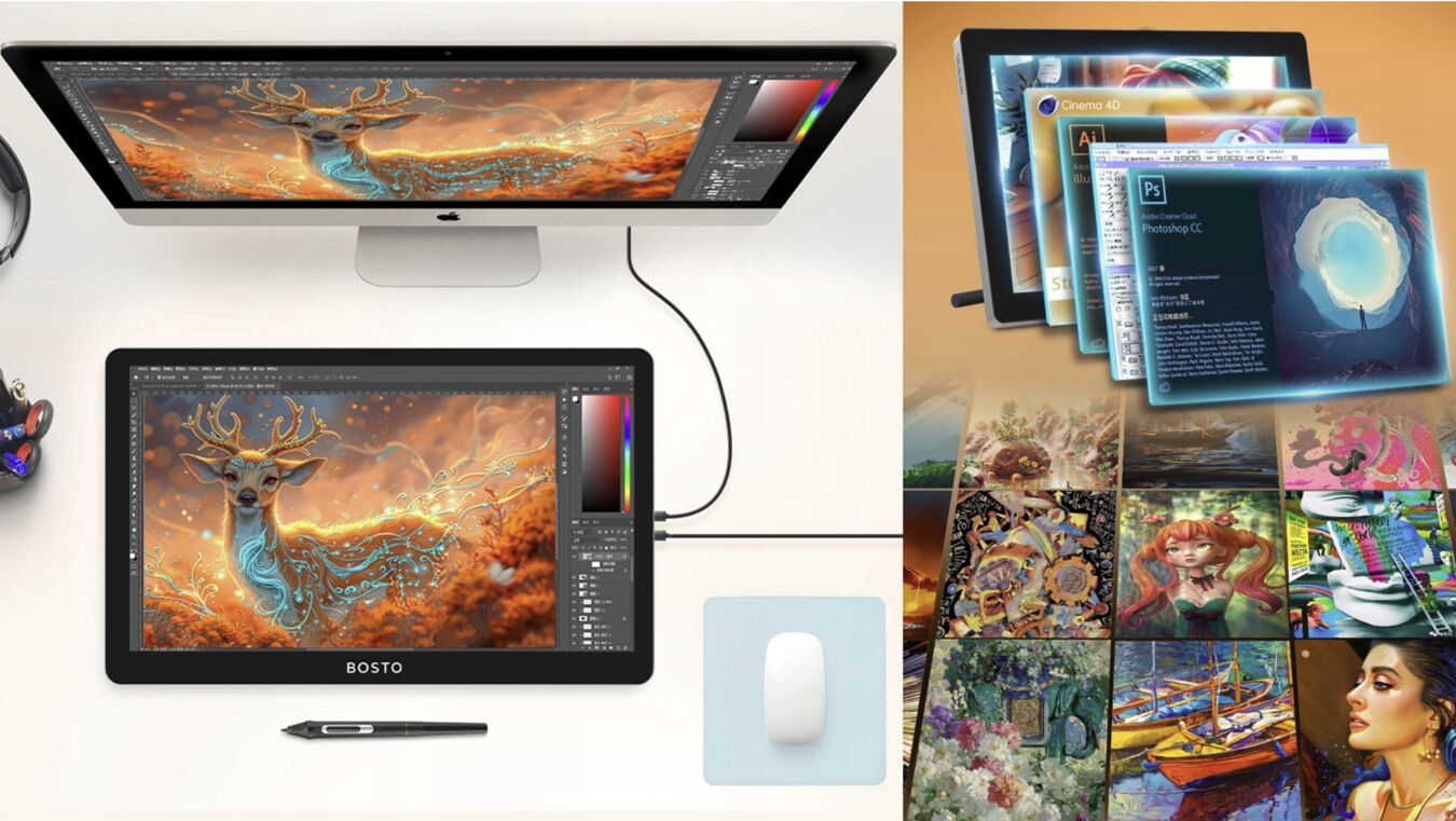Tablet graficzny BOSTO BT-19UHDT(M) Metal LCD 18,5" (dotykowy)