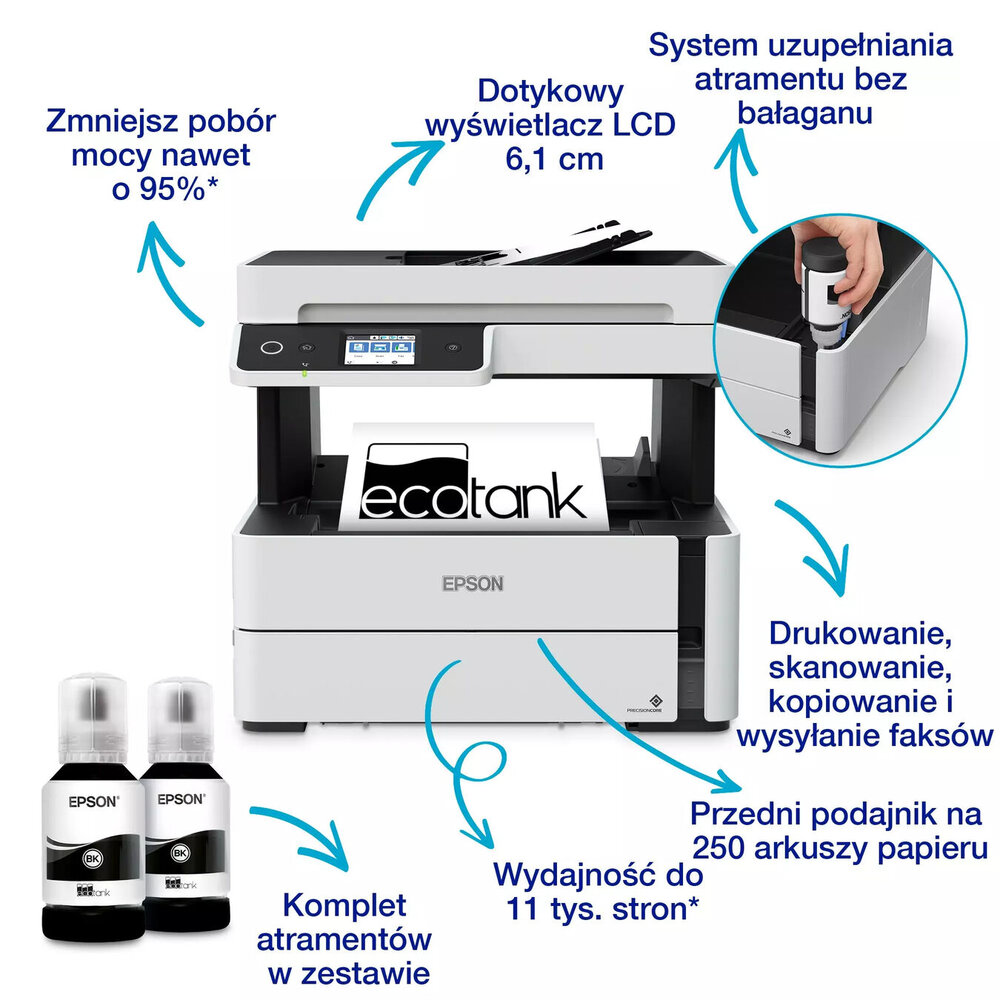 Drukarka Epson M3170 EcoTank MONO (3 lata gwarancji)*