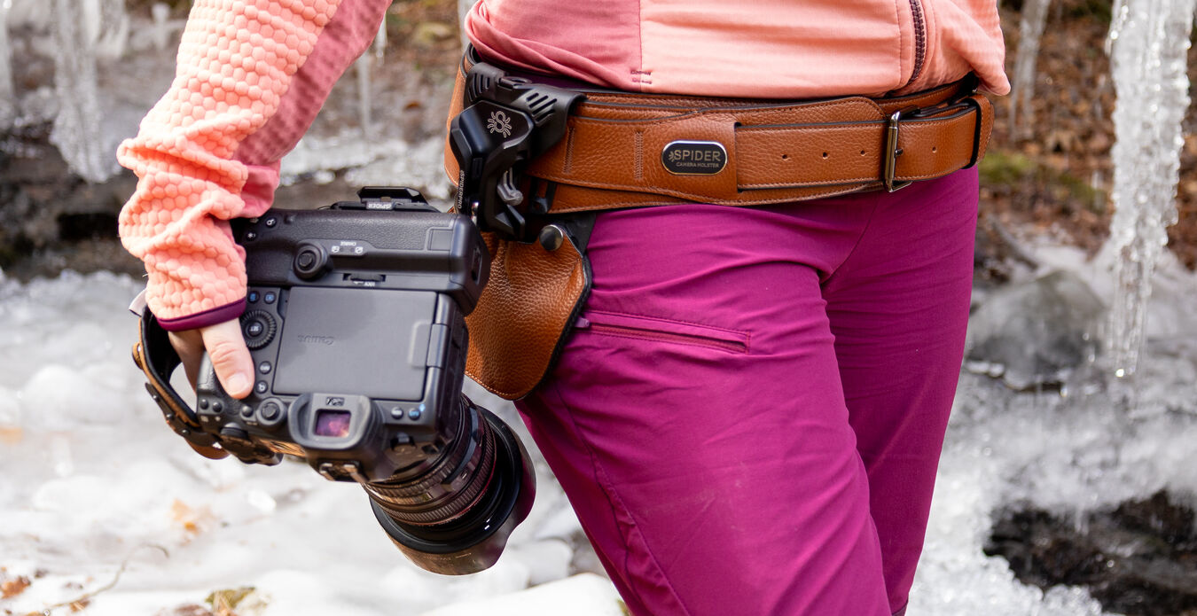 Pas biodrowy Spider Camera Holster SpiderPro Dual Camera System v3 - BROWN