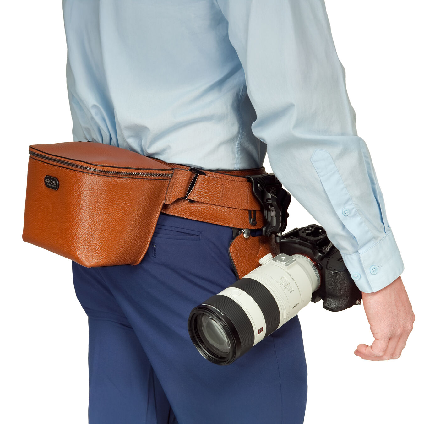 Torba skórzana SpiderPro Leather Sling Pouch (BROWN)