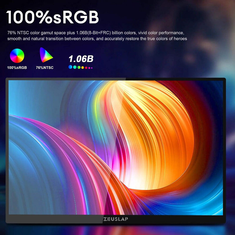 Przenośny monitor ZEUSLAP P16KT 16" (dotykowy)