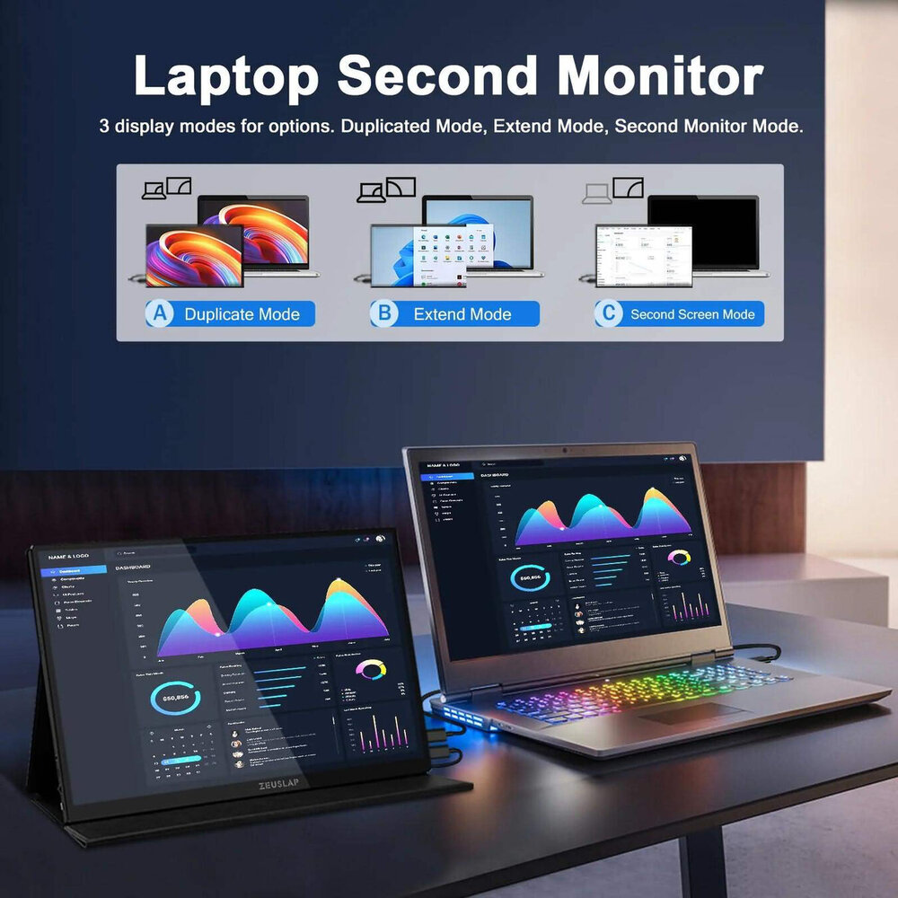 Przenośny monitor ZEUSLAP P16KT 16" (dotykowy)