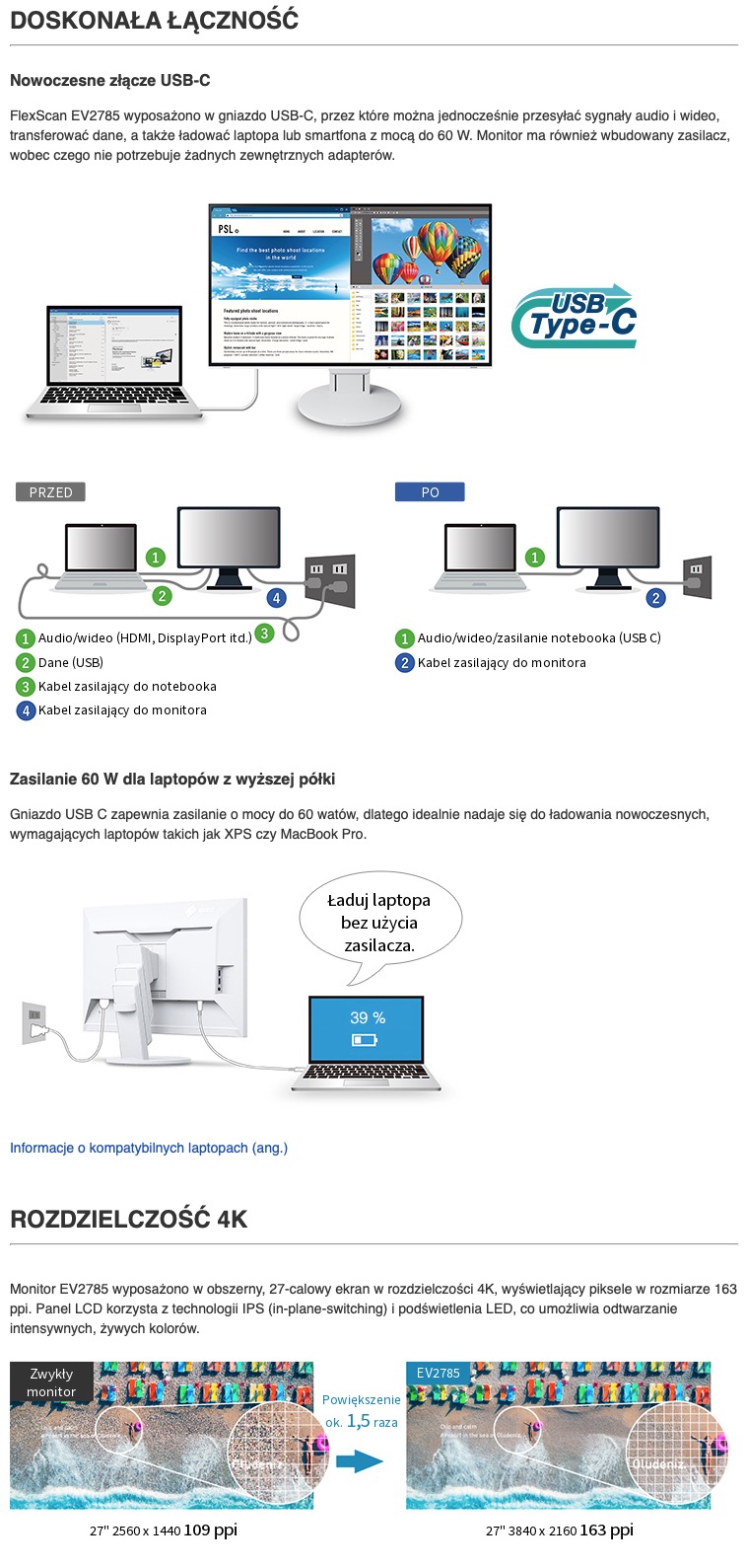 Monitor EIZO FlexScan EV2785-BK [Premium Partner]
