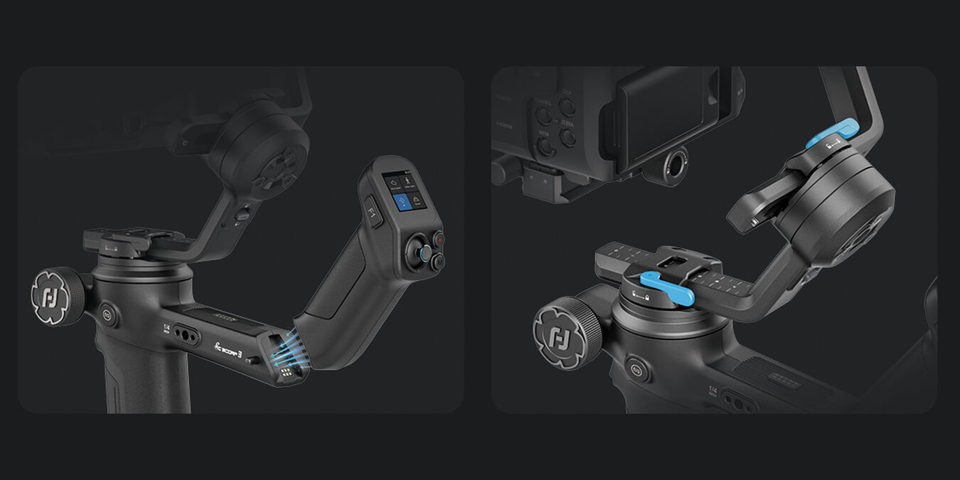 Gimbal FeiyuTech Scorp 3 Kit - udźwig do 3,5kg