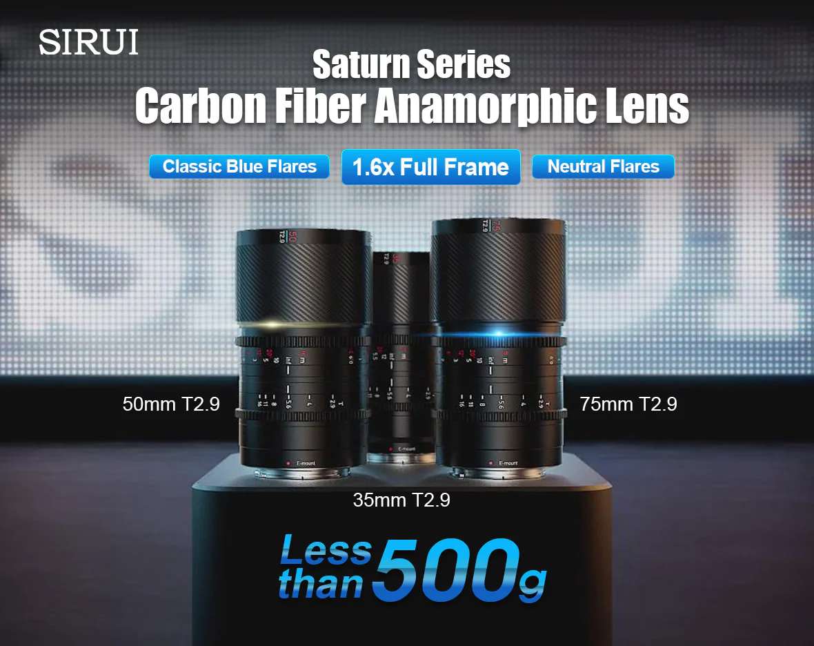Obiektyw Anamorficzny Sirui SATURN 50mm T/2.9 Full Frame 1.6 Squeeze - Sony FE