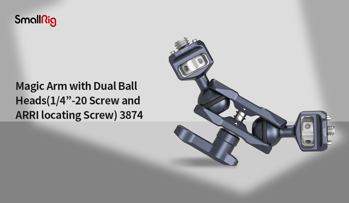 SmallRig 3874 Magic Arm Dual Ball Heads (1/4”-20 - ARRI locating )