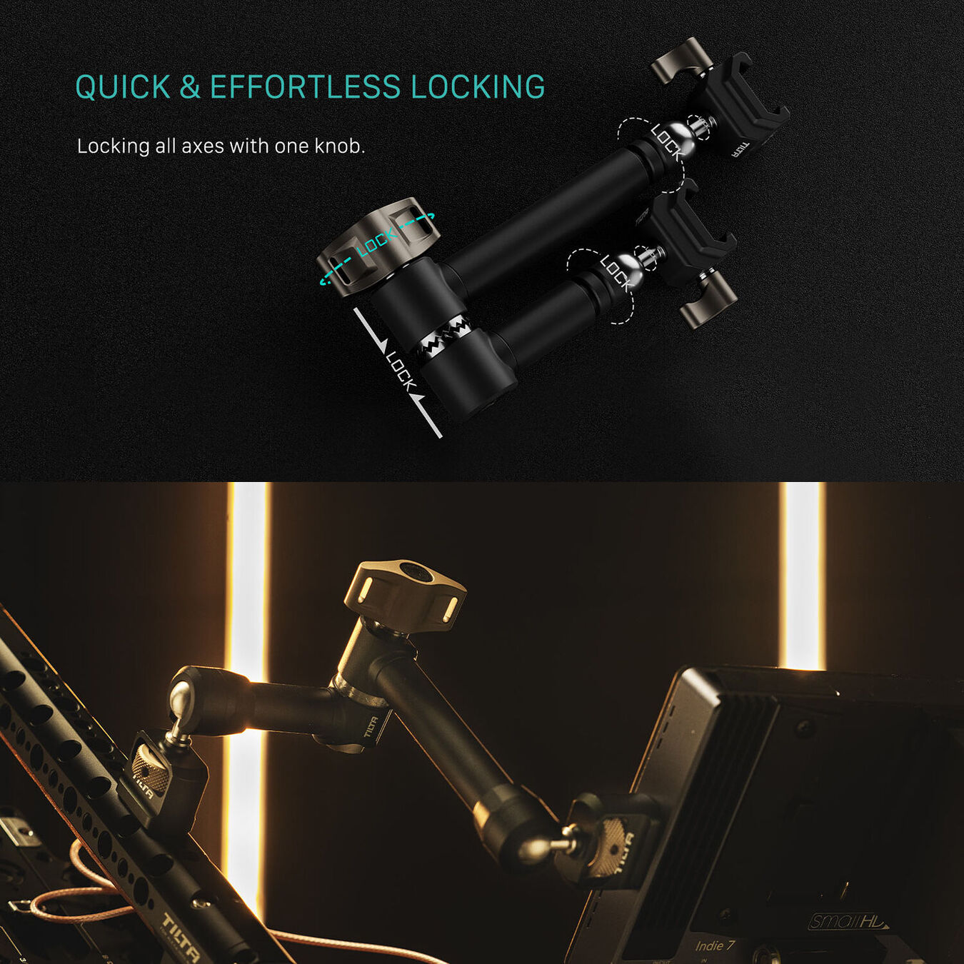 Tilta TA-PAA-B Pro Articulating Arm with Dual NATO Attachments - Black