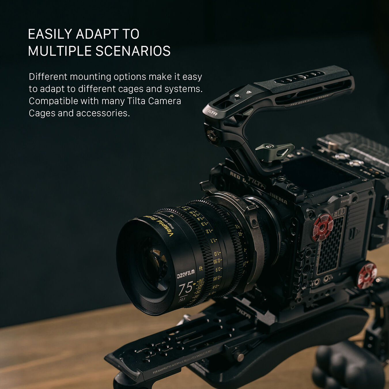 Tilta TA-XTH2-B Xeno Top Handle (Cold Shoe) - Black