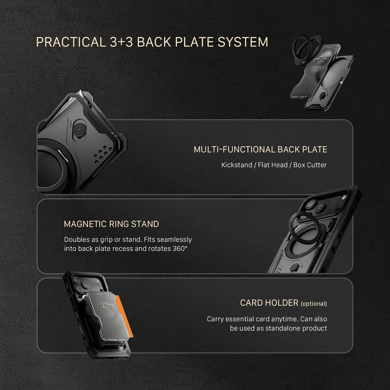 Zestaw Tilta TK-IP17-PMA-SG Khronos Street Snap do iPhone'a 17 Pro Max (Gwiezdna Szarość)