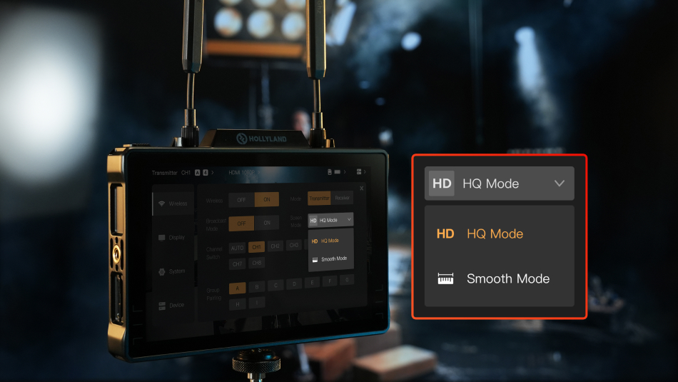 Monitor do bezprzewodowej transmisji Hollyland Pyro 7 - 7" Wireless Transceiving Monitor