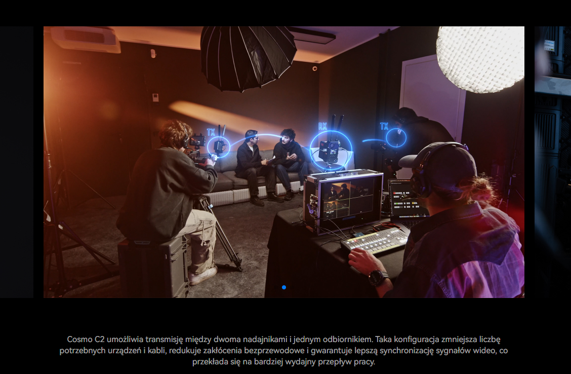 Hollyland COSMO C2 2 Transmitters/1 Receiver Kit - transmisja bezprzewodowa 1000m