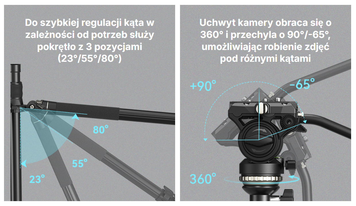 Statyw Smallrig 4475 Video Kit z funkcją monopodu CT-210