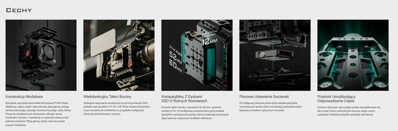 Klatka Tilta ES-T21-B-V do Blackmagic PYXIS 6K Pro Kit - V Mount