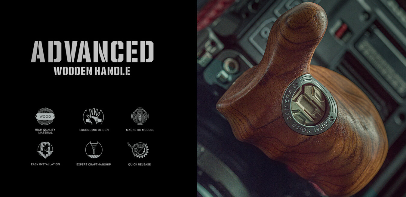 Tilta TA-AWH8-L-B Tiltaing Advanced Left Side Wooden Handle Type VIII - Black