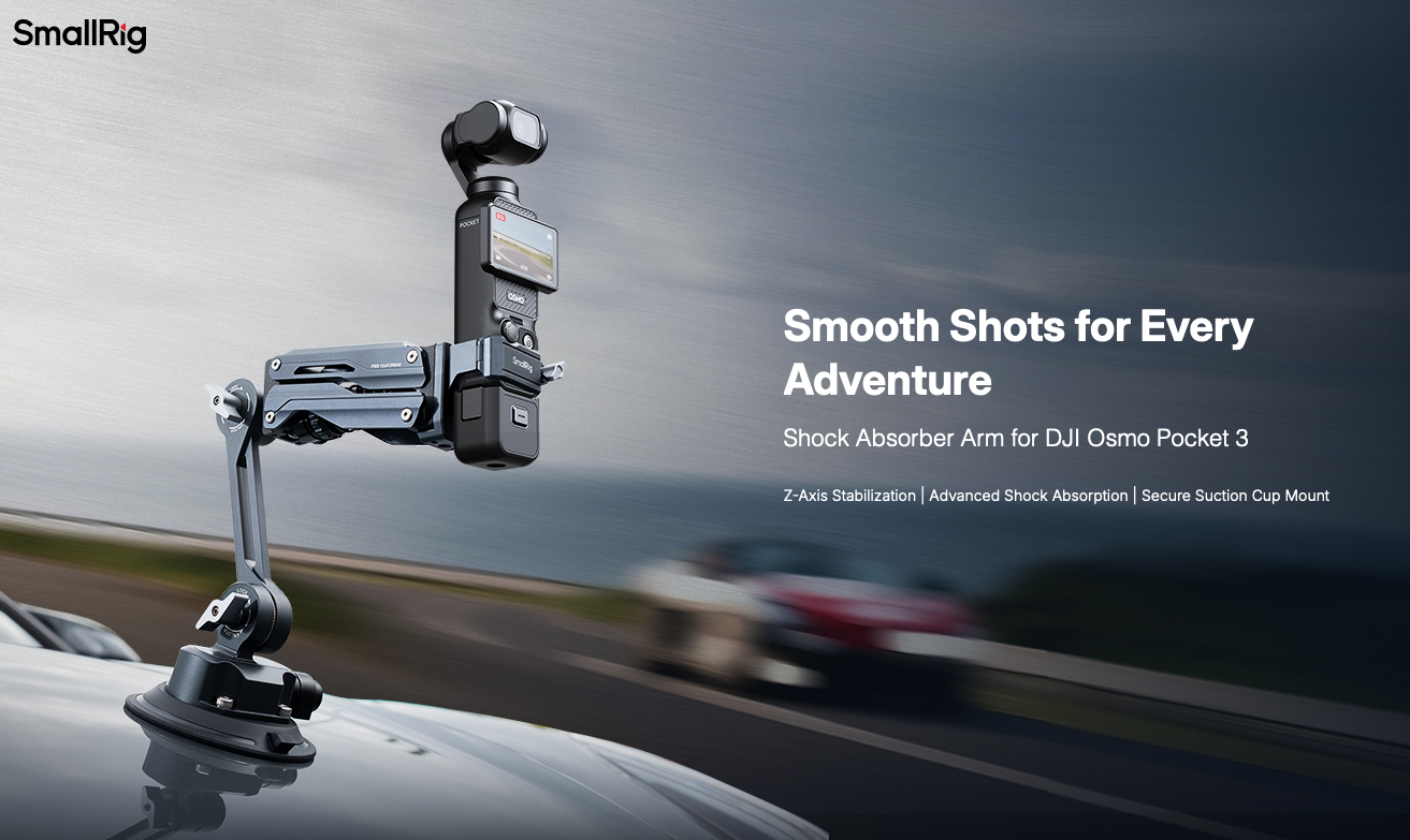 Mini ramię amortyzujące SmallRig 5123 do DJI Osmo Pocket 3, GoPro HERO13, Insta360 X4