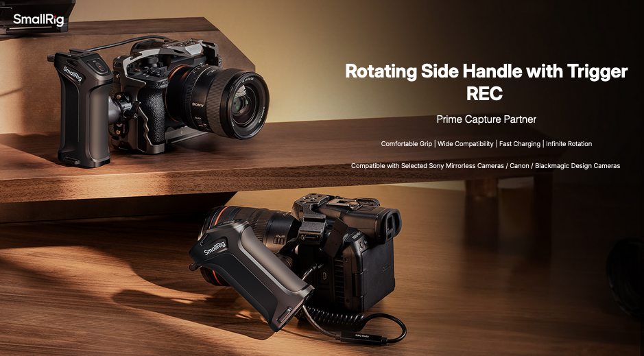 Uchwyt boczny SmallRig 3893 Rotating Side Handle with Trigger REC Sony