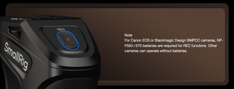 Uchwyt boczny SmallRig 3893 Rotating Side Handle with Trigger REC Sony