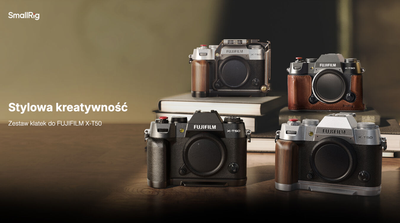 Skórzane półetui SmallRig 4709 Leather Half Case Kit for Fujifilm X-T50 Black