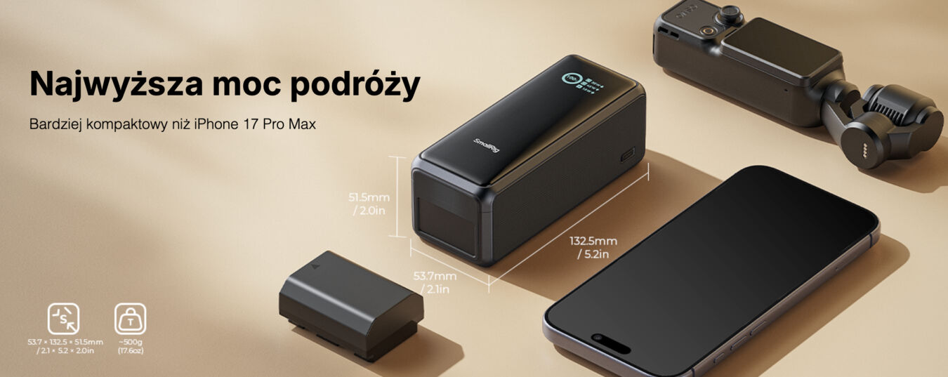 SmallRig 6057 Nano36 Power Bank 10000 mAh, 100W (Power Delivery)